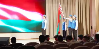 Наши учащиеся на смотр-конкурсе знаменных групп!