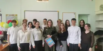 Профориентационная встреча с представителем тюрьмы № 8 г. Жодино начальником штаба майором внутренней службы Казак-Парфенович Юлией Сергеевной